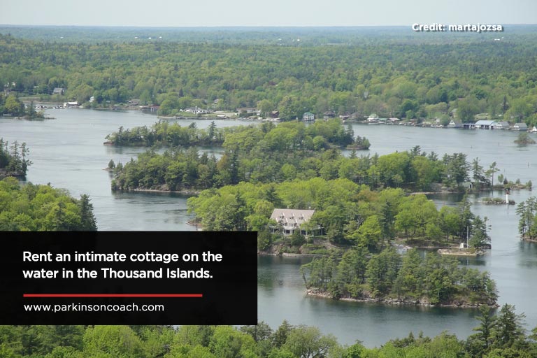 Rent an intimate cottage on the water in the Thousand Islands.