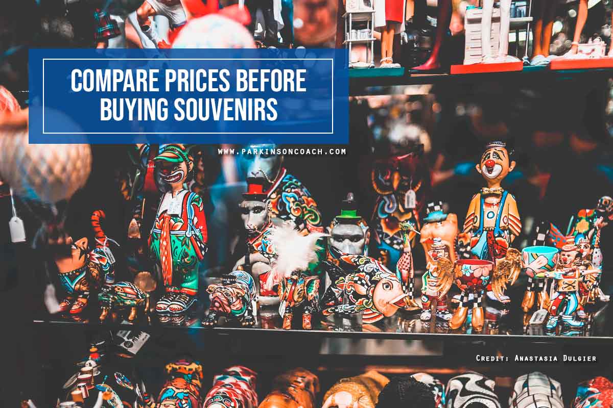 Compare prices before buying souvenirs