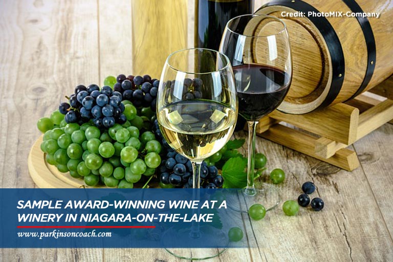 sample award winning wine