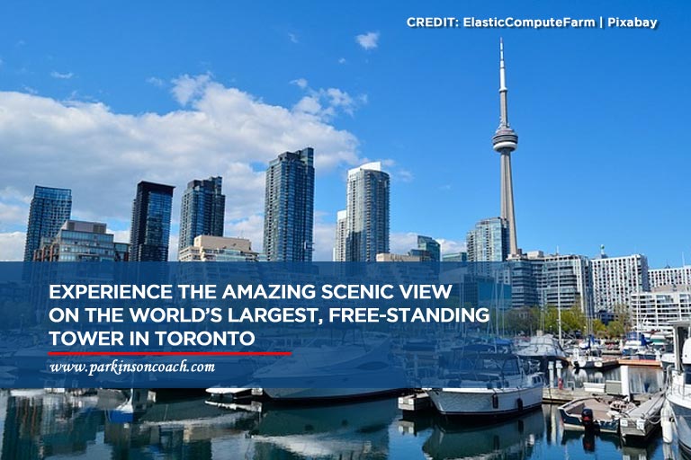 Experience the amazing scenic view on the world’s largest, free-standing tower in Toronto
