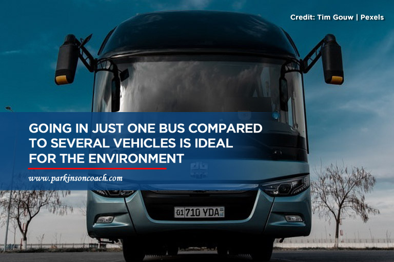Going in just one bus compared to several vehicles is ideal for the environment